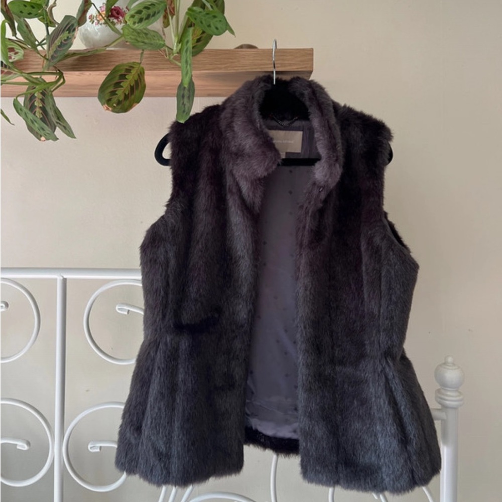 Banana Republic Chocolate Faux Fur Vest